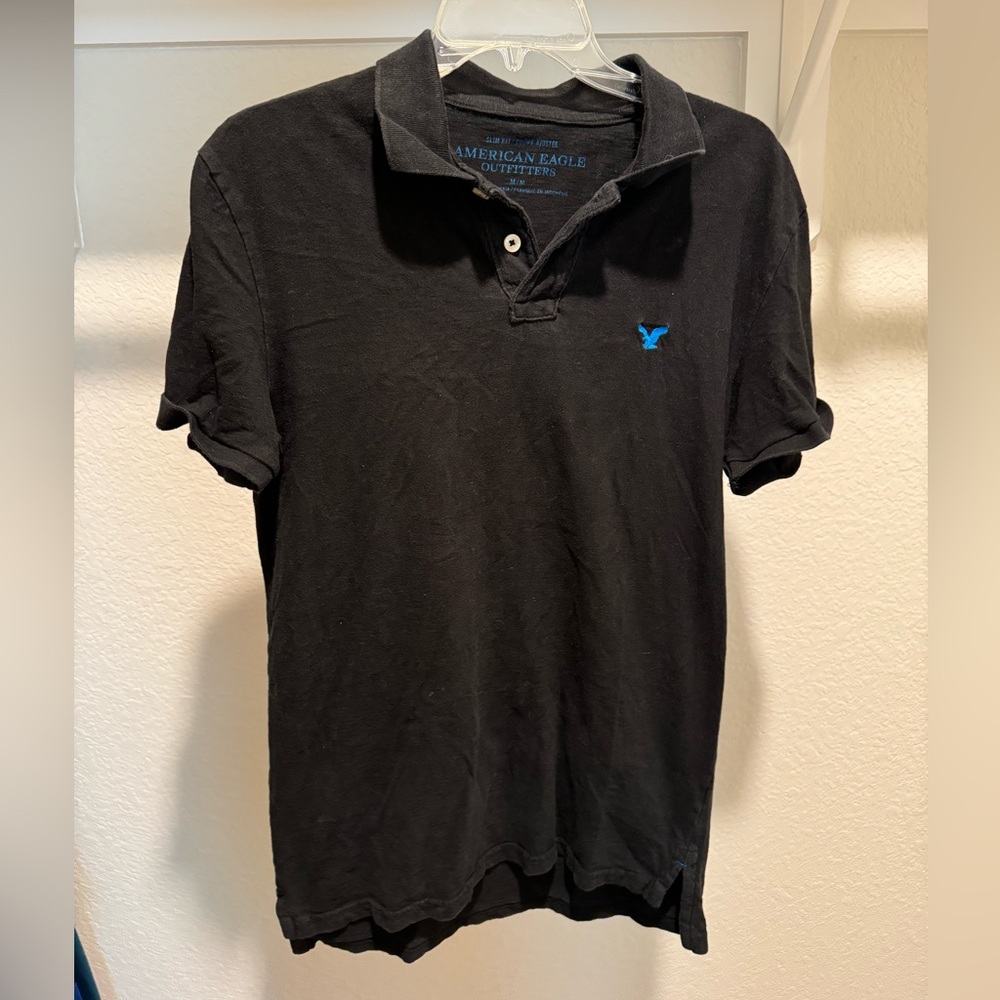 American Eagle Black Polo